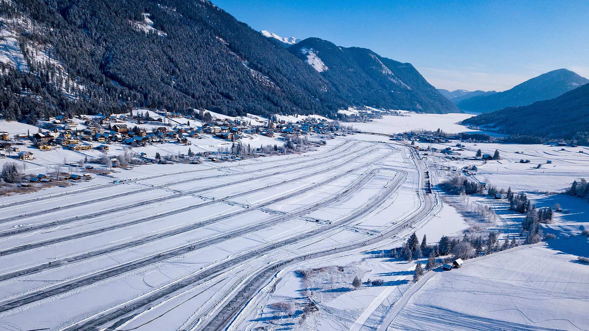 Eislaufen am Weißensee